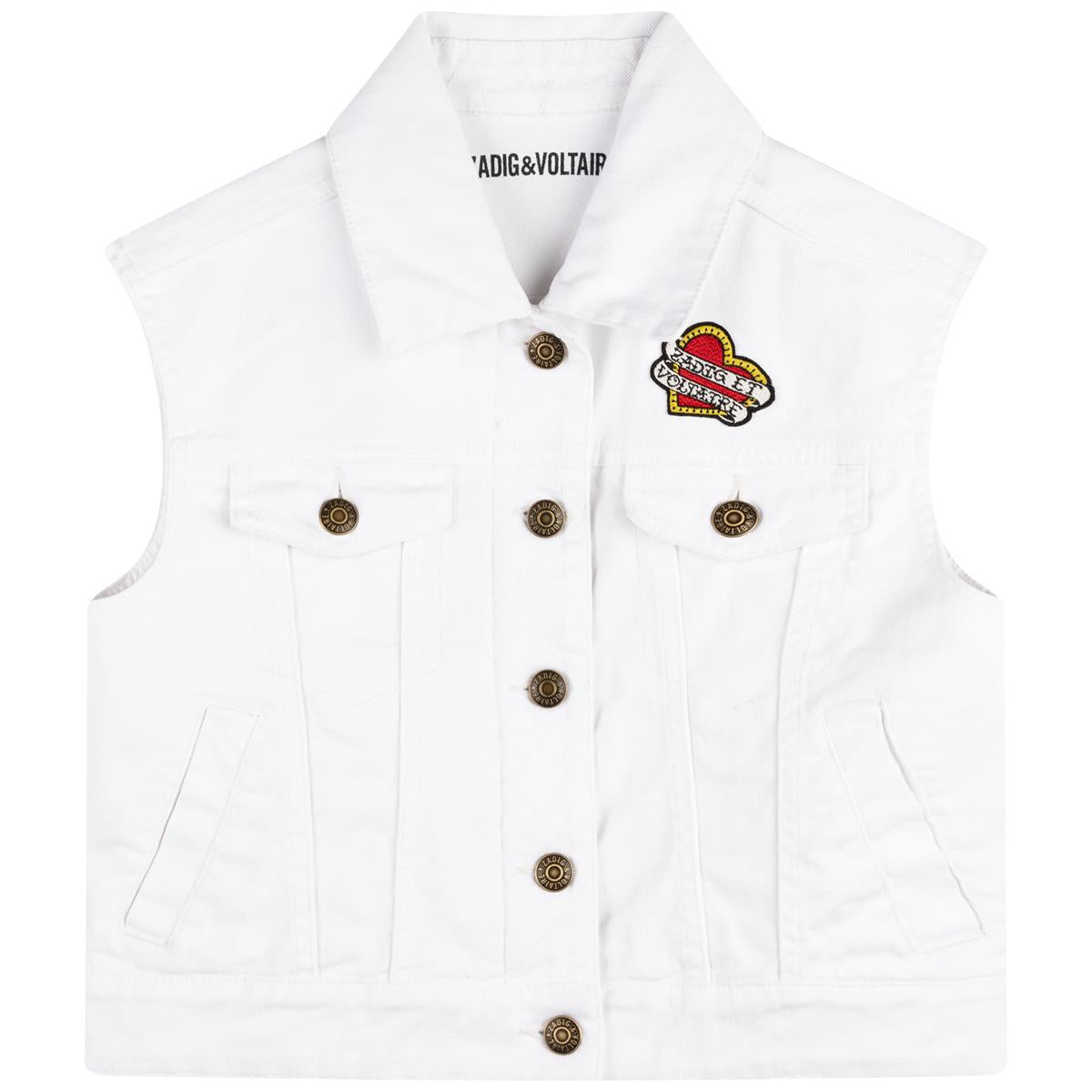 儿童白色背心