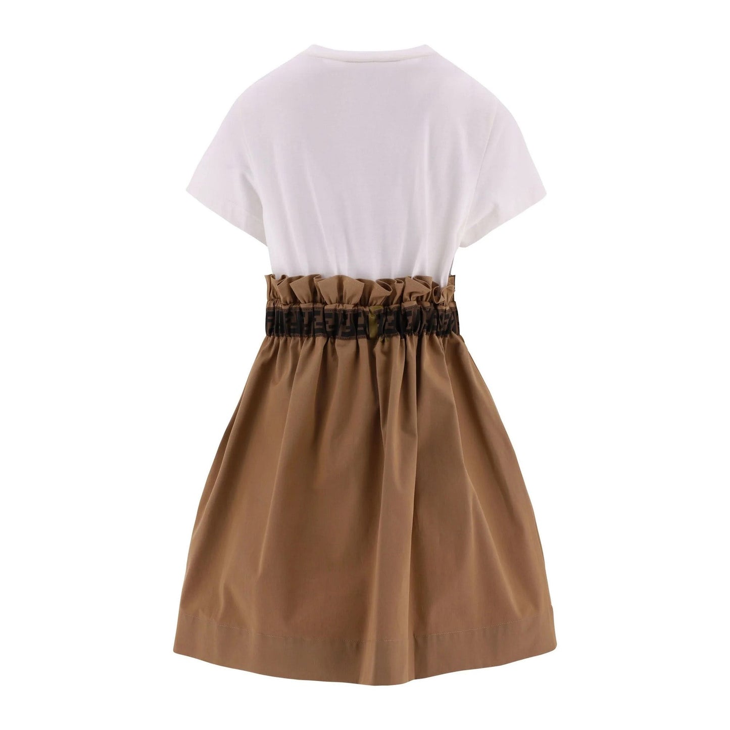 女童棕色Logo连衣裙