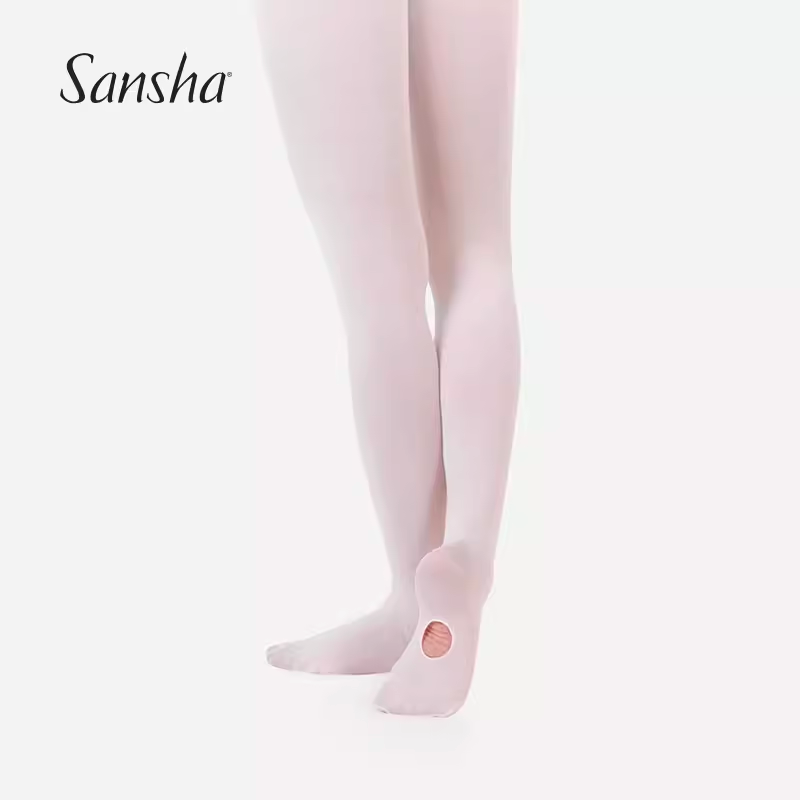 女童白色芭蕾舞连裤袜