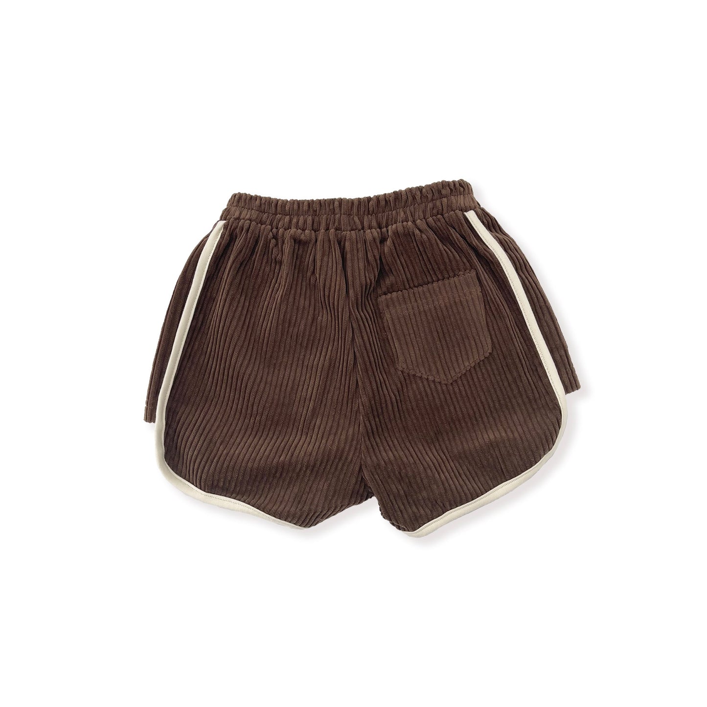 女童棕色灯芯绒短裤