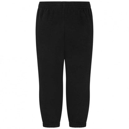 Boys & Girls Black Logo Cotton Jogging Pannts