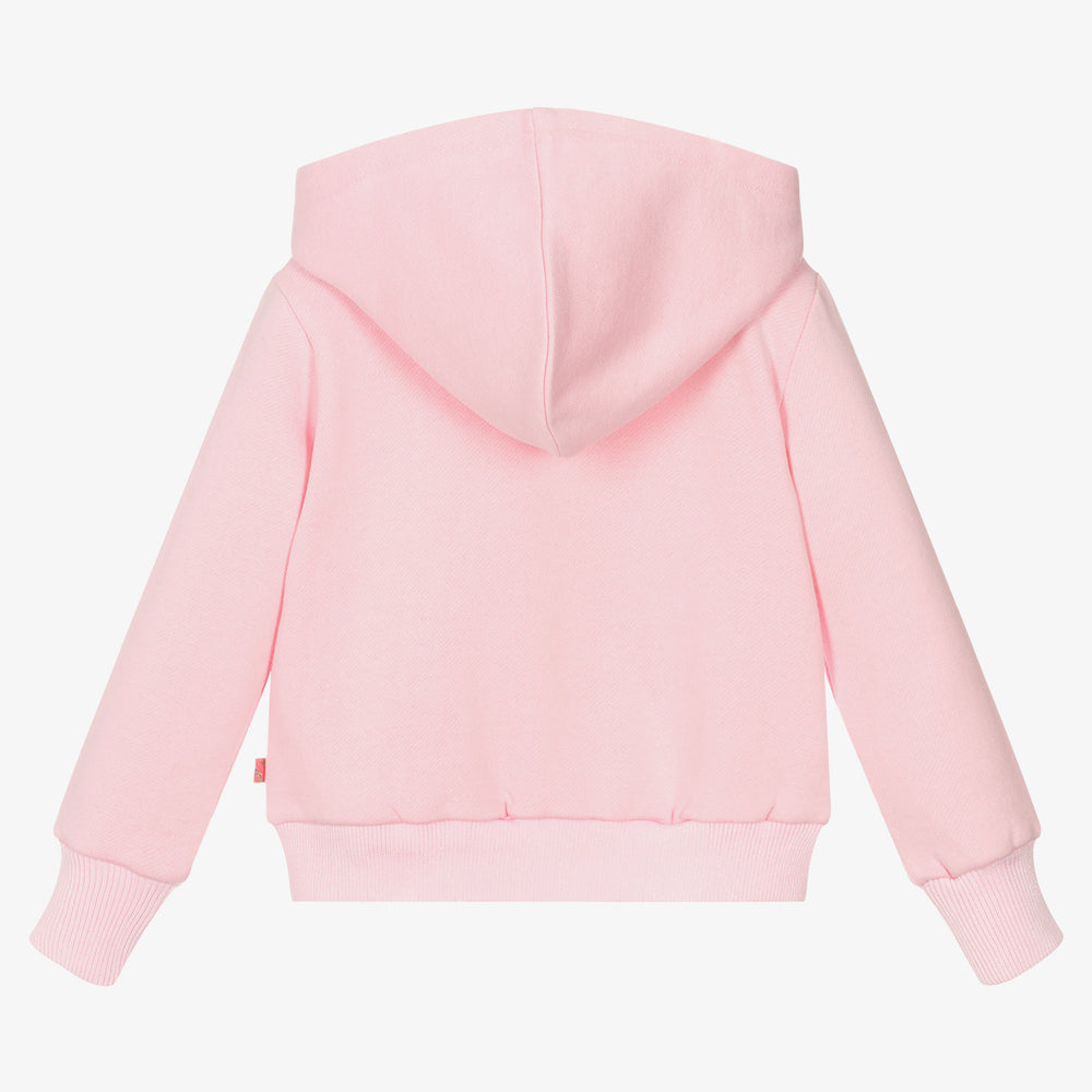 女童粉色拉链上衣