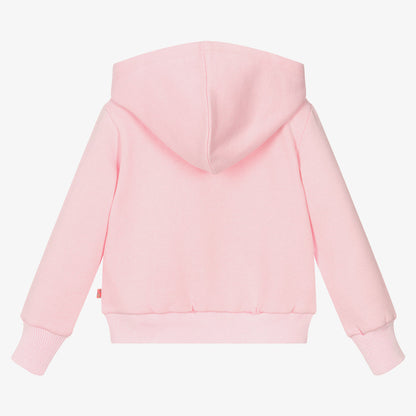 女童粉色拉链上衣