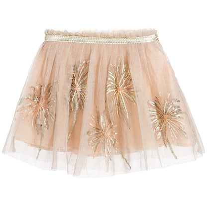 Girls Pink Powder Skirt With Sequins