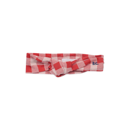Girls Red Check Headband