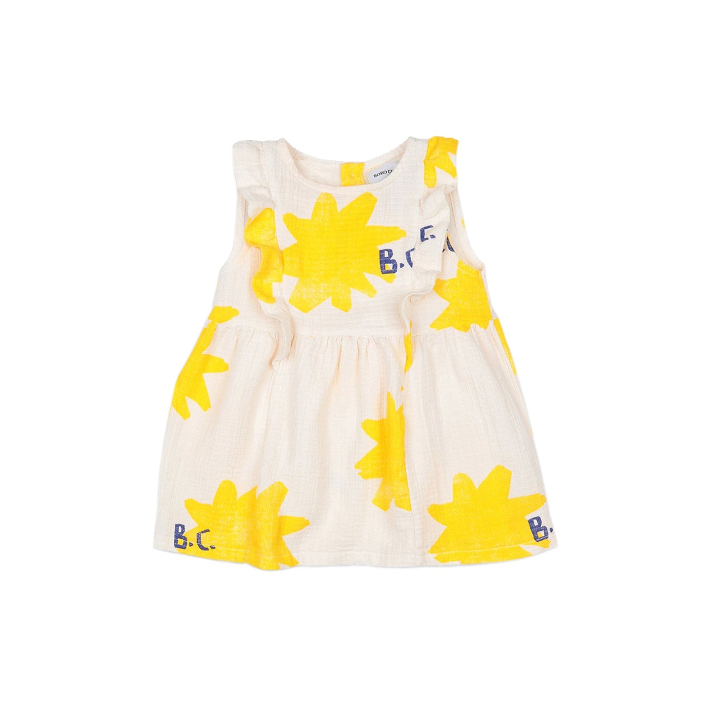 Baby Girls White Sparkle Cotton Dress
