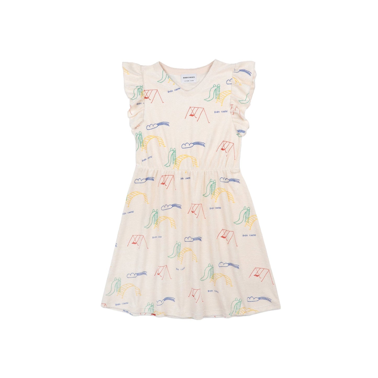 女童白色棉连衣裙