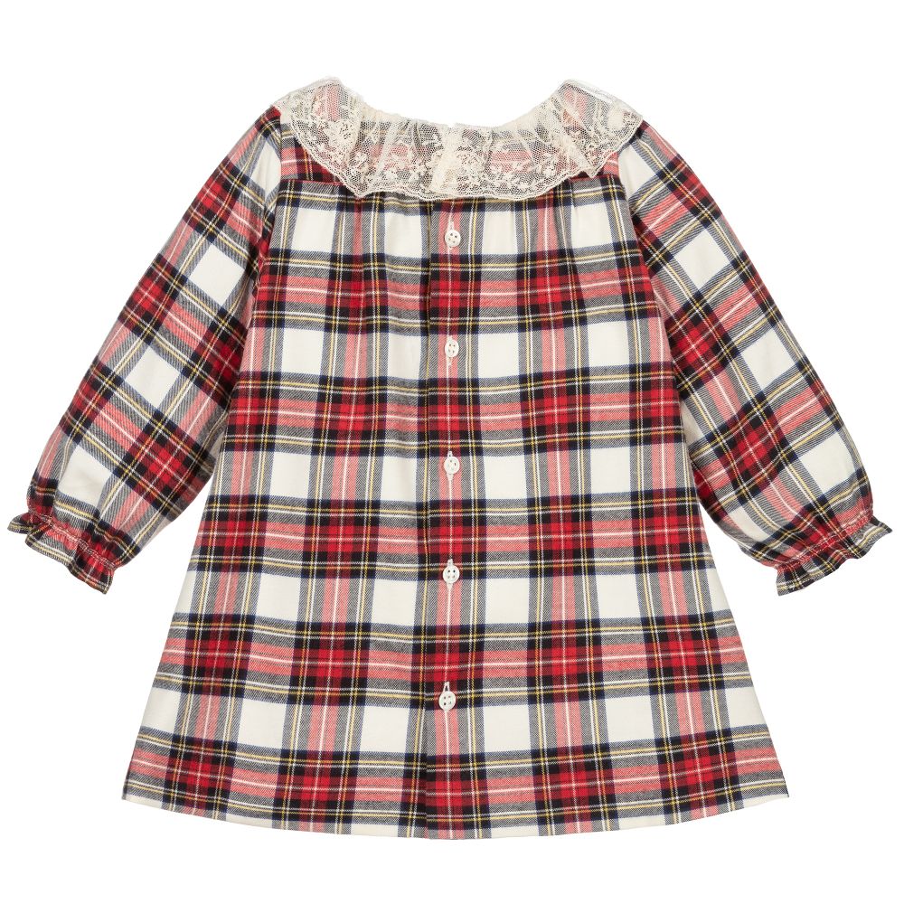 Baby Girls Red Check Dress