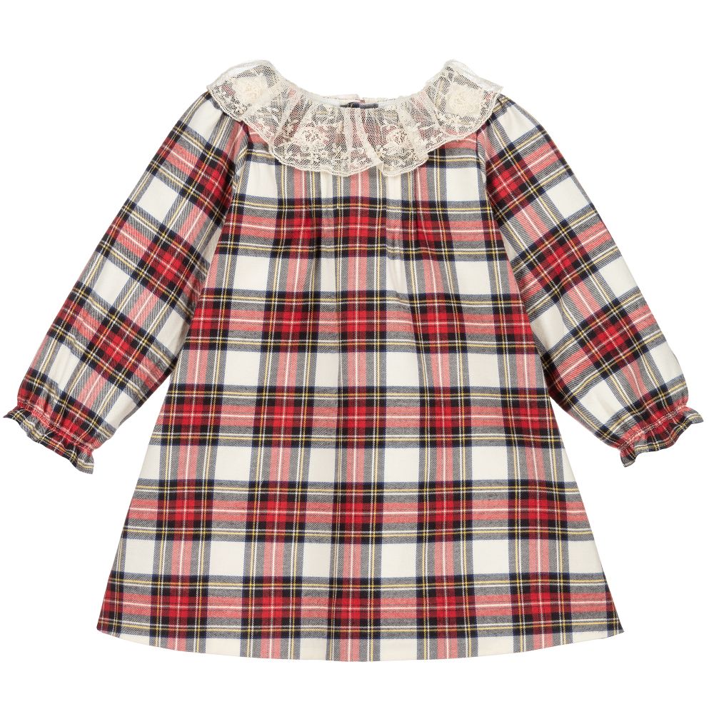 Baby Girls Red Check Dress