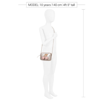 Girls Silver Cherry Bag