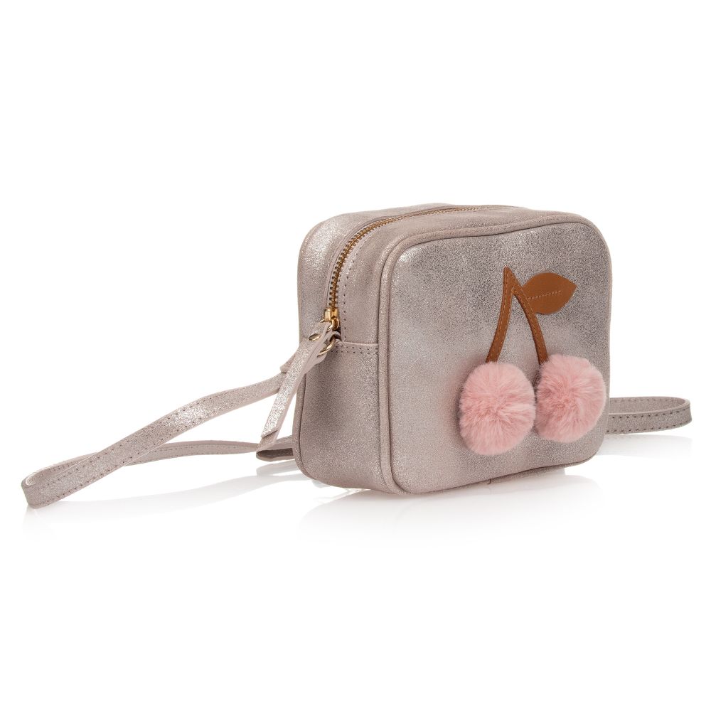 Girls Silver Cherry Bag