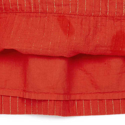 女童红色棉连衣裙