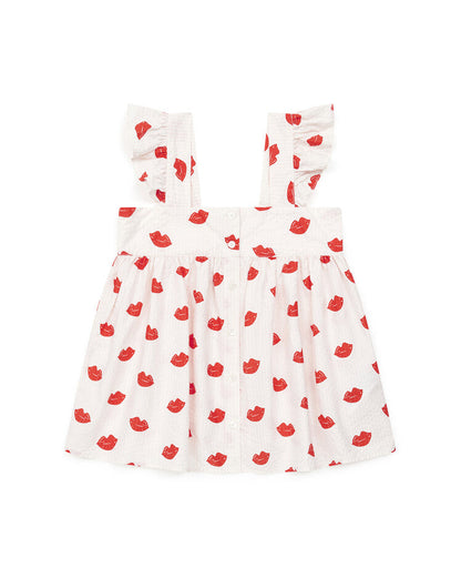 女童白色棉上衣