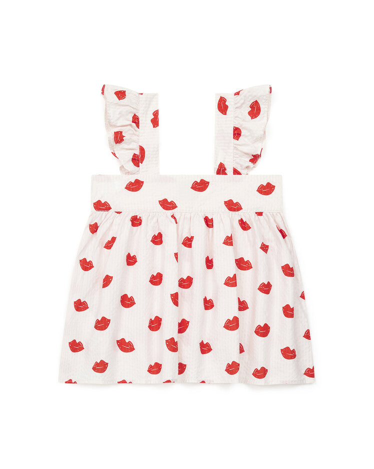 女童白色棉上衣