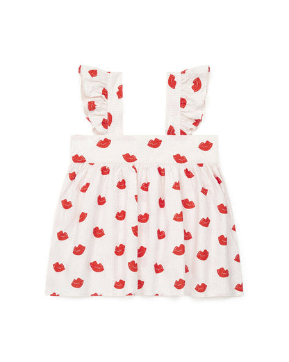 女童白色棉上衣