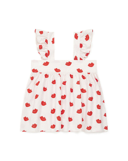 女童白色棉上衣