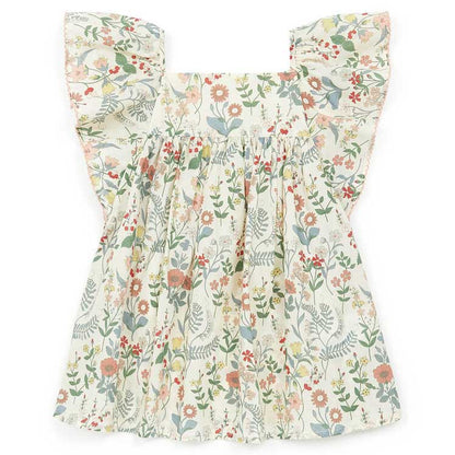 女童黄色碎花棉上衣