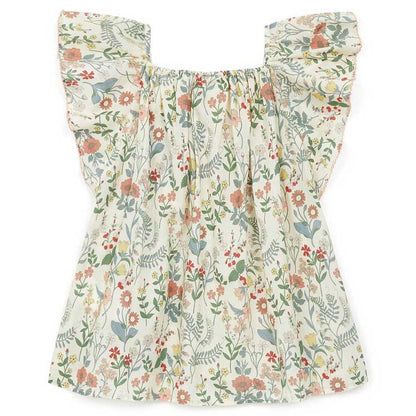 女童黄色碎花棉上衣