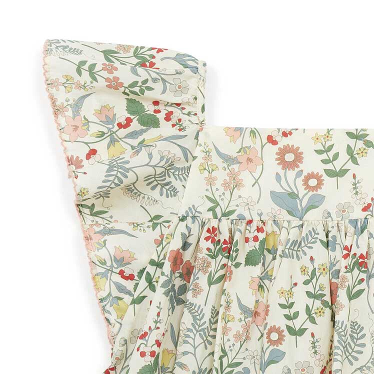 女童黄色碎花棉上衣