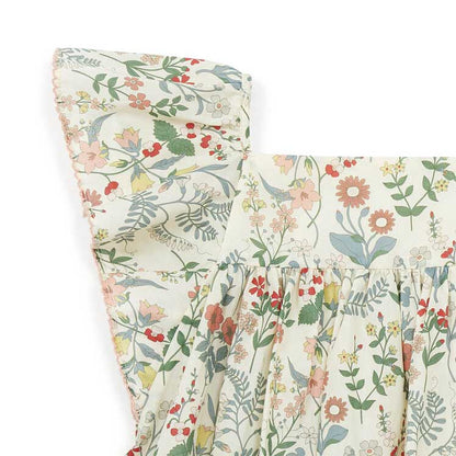 女童黄色碎花棉上衣