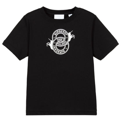 Boy & Girls Black Logo T-Shirt