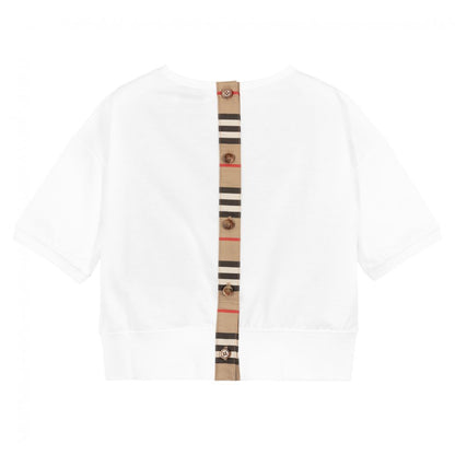 Girls White Cotton Jerseywear