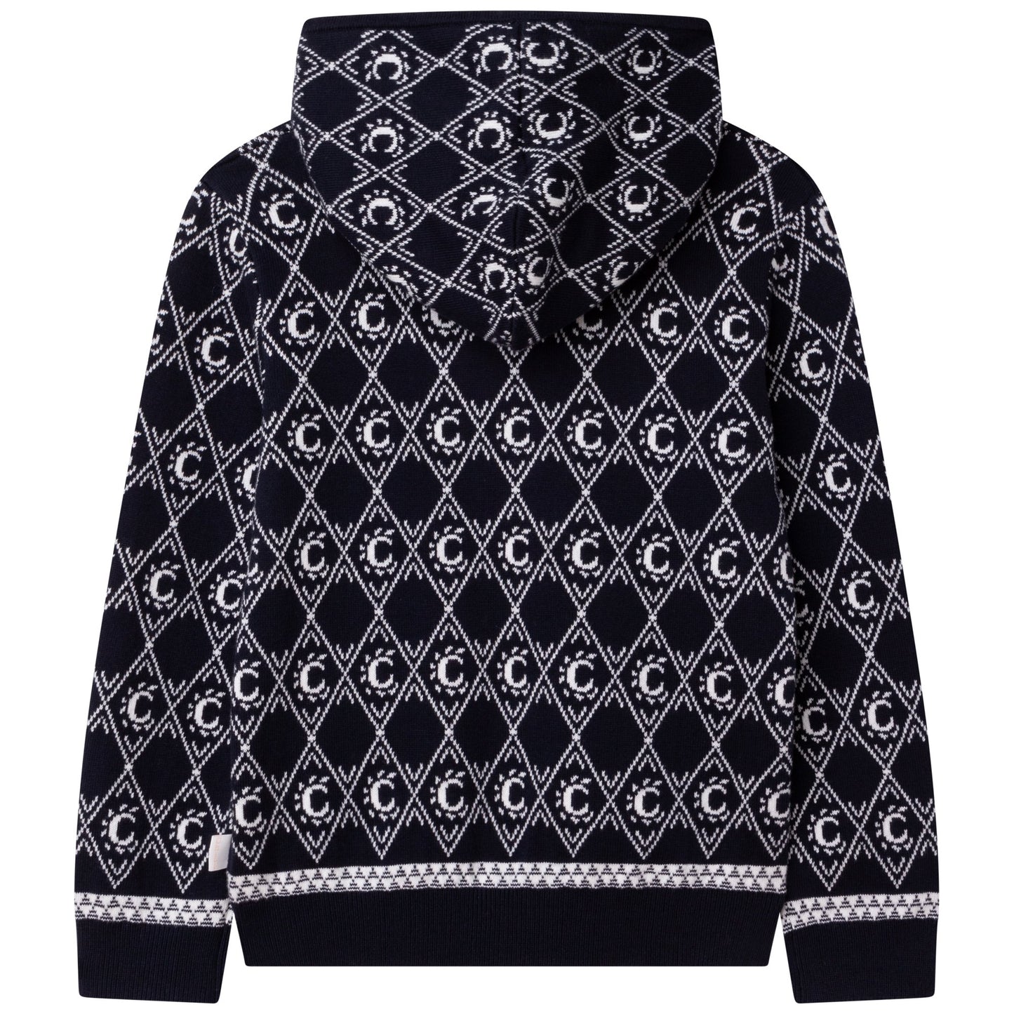 女童黑色Logo连帽毛衣