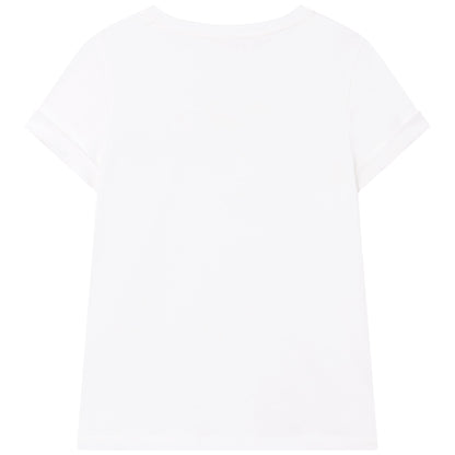 女童白色Logo T恤