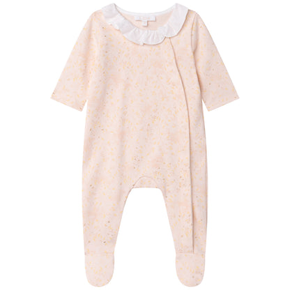 女婴粉色连体衣