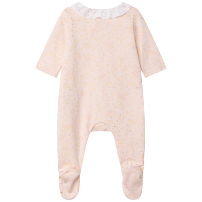 女婴粉色连体衣