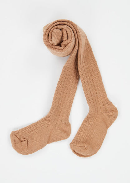 Girls Camel Rib Tights