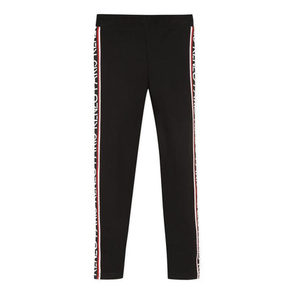 Girls Black Logo Trousers