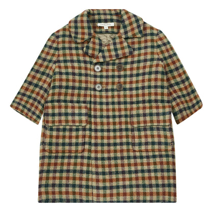 Boys & Girls Beige Check Eagle Coat