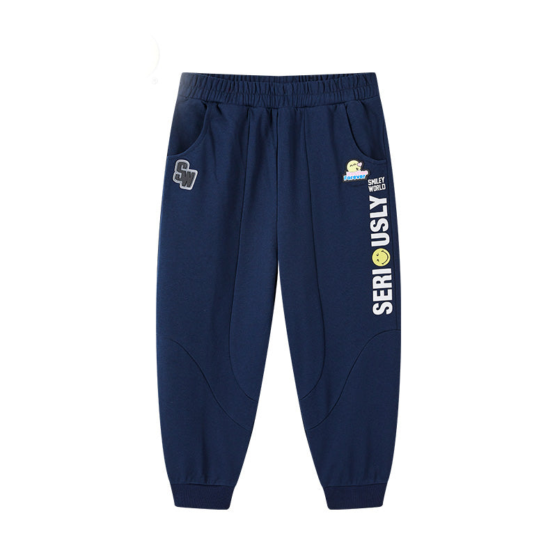 儿童藏青色长裤