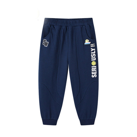 儿童藏青色长裤