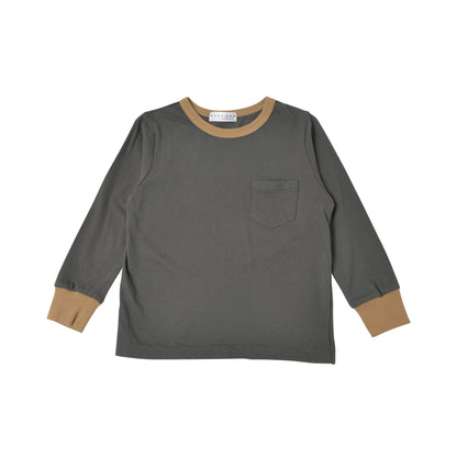 男童灰色口袋T恤