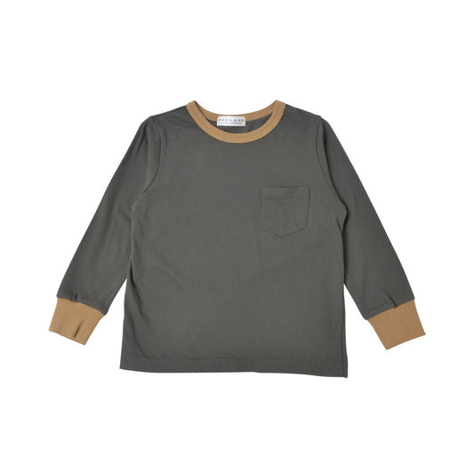 男童灰色口袋T恤
