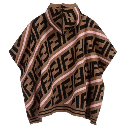 Girls Beige FF Cape