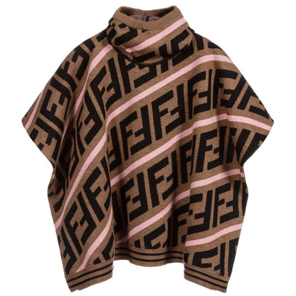 Girls Beige FF Cape