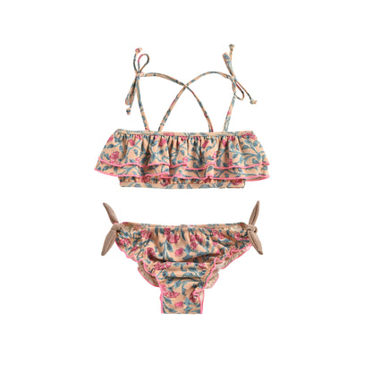 Girls Lemon Flowers Swimsuit