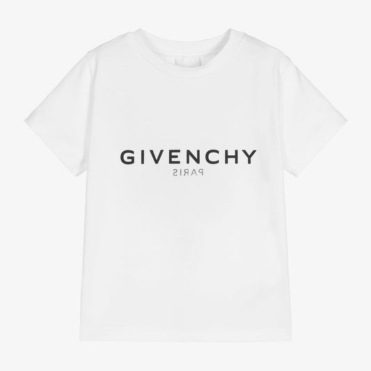 男童白色Logo棉T恤