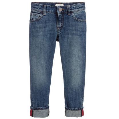 Boys & Girls Blue Denim Trousers