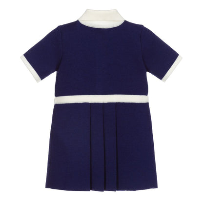 Baby Girls Navy Kitty Dress