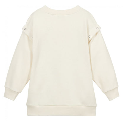 Girls White Logo Sweatshirt