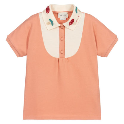 Girls Peach Sorbet Poloshirt