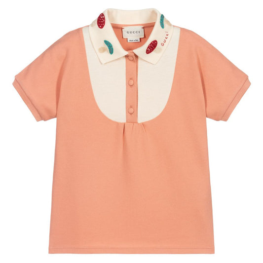 Girls Peach Sorbet Poloshirt
