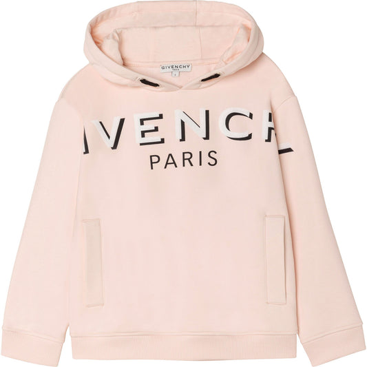 Girls Pink Hooded Sweatshirt