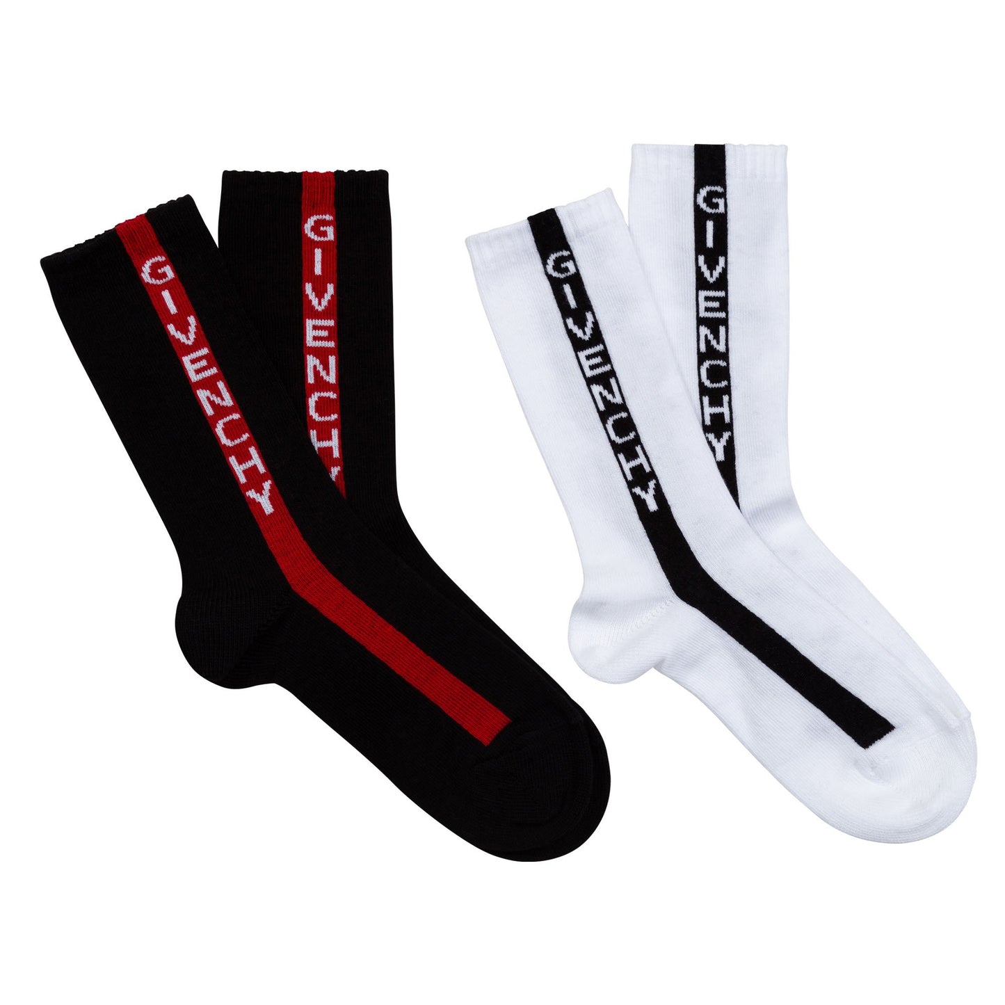 男童黑色&白色Logo短袜(2件)