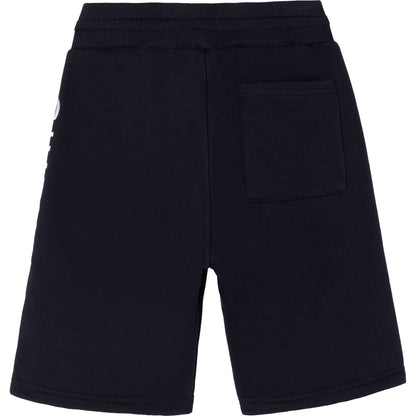 Boys Navy Logo Cotton Shorts