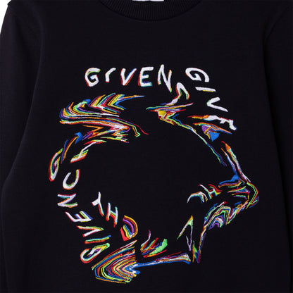 Boys Black Hooded Sweatshirt
